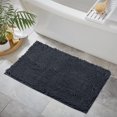 thumbnail image 3 of Alfombra de baño Luxurux de microfibra de chenilla, 20 x 30 cm, color gris, 3 of 8