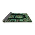 thumbnail image 2 of Ahgly Company Indoor Rectangle Medallion Turquoise Blue French Area Rugs, 3' x 5', 2 of 4