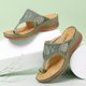 thumbnail image 4 of Amzcrzy Zapatos de mujer,Zapatos de mujer,Zapatillas de mujer, Pantuflas de cuña informales de verano para mujer, con punta redonda, flores y tacón medio, talla grande Sandalias Mujer Zapatillas De C, 4 of 4