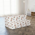 thumbnail image 4 of Forest Foldable Mattress, Deer Face in Floral Design, 78.7" x 47.2", Rust Rose and Dark Blue Grey, by Ambesonne, 4 of 6
