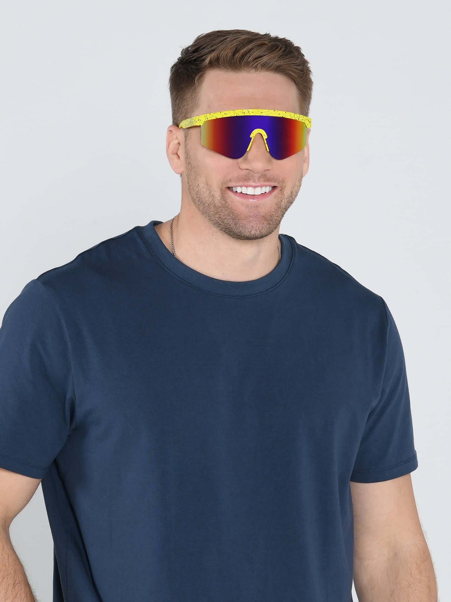 Panama Jack x Foster Grant Yellow Wraparound men's Sunglasses