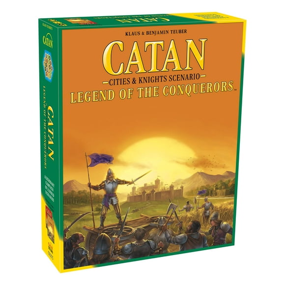 CATAN Legend of The Conquators Extension de Scénario - Défendez CATAN d'Une Invasion Féroce! Jeu de Stratégie, Jeu Familial pour Enfants et Adultes, 14+, 3-4 Joueurs, 120 Min de Jeu