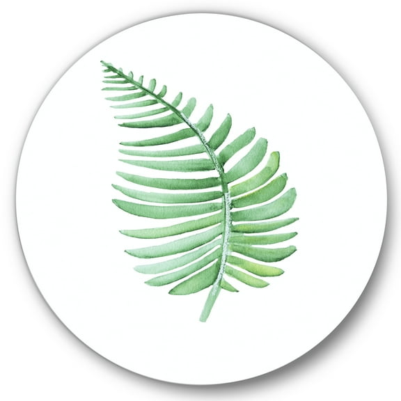 Designart 'Close Up Of Tropical Leaf Of Monstera III' Farmhouse Circle Metal Wall Art 36x36 - Disc of 36