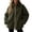 Jackets for women Green, variant on FASHOFT Fuzzy Fleece Jackets for Women Fall Winter Warm Long Sleeve Sherpa Coats Casual Full Zip Up Outerwear with Pockets Red XL