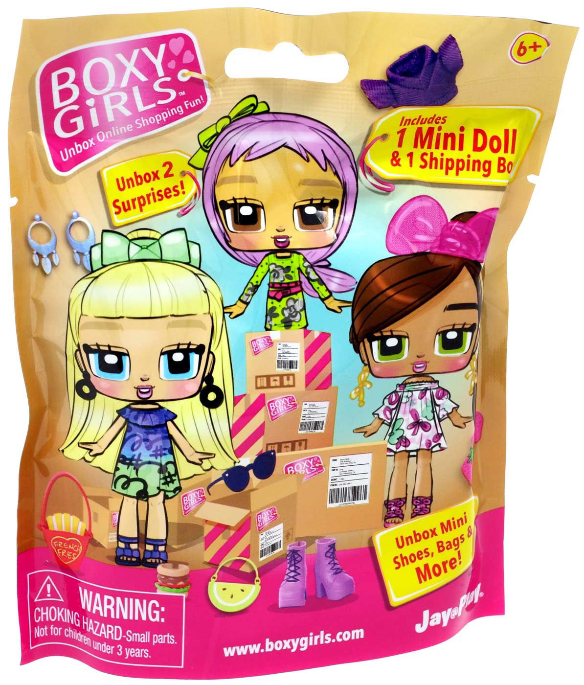 Boxy Girls SMALL Shipping Box 1-Inch Accessory Mystery Pack 