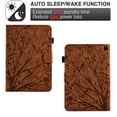 thumbnail image 3 of SaniMore Case for Amazon Fire HD 8 & 8 Plus (12th/10th Generation, 2022/2020), PU leather Embossed Tree Auto Sleep/Wake Pen Holder Card Slots Anti-slip Strip Flip Folio Wallet Business Cover, Brown, 3 of 9