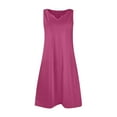 thumbnail image 5 of GXIPO Sun Dresses for Women 2025 Vacation Summer Casual Sleeveless Tank Dress Beach Cover Ups Trendy Midi Sundress Hot Pink 3XL, 5 of 7