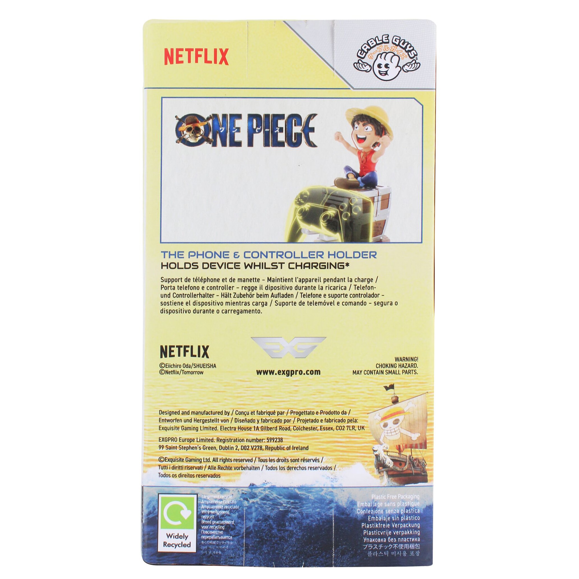 Cableguys One Piece – Supporto Luffy Per Cuffie E Smartphone, 11 Cm, Licenza Ufficiale Netflix