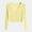 A270 Yellow, variant on Xdegoge Women's Ribbed Knit Cardigan V-Neck Slim Fit Cropped Sweater Top Long Sleeve Button Up Soft Lightweight Casual Dailywear