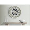 thumbnail image 1 of Monarch Specialties I 9033 - Clocks, 30" Round, Gear Mechanism, Large Oversized, Wall Clock, White, Transitional, 1 of 4