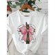 thumbnail image 2 of Camiseta de Mujer de Verano Suave[Gentle Care] Women's Inspirational Faith Bow Graphic T-Shirt - Casual Short Sleeve Crew Neck, Polyester, Machine Washable, White with Pink Bow and Cross DesignFathe, 2 of 8