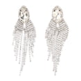 thumbnail image 2 of Rhinestone Dangling Earrings Tassel Earrings Fringe Earrings Rhinestone Tassel Earrings 2Pcs Rhinestone Dangling Earrings Hand Made Beaded Fringe Tassel Earrings For Women Girls, 2 of 8