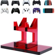 Game Controller Stand Holder for Xbox ONE PS5 PS4 STEAM Switch PC - Universal Gaming Gamepad Accessories with Crystal Texture - Create Exclusive Game Fortresses (Clear Red)