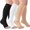 Black White Beige, variant on 3 Pairs Open Toe Compression Socks for Women & Men Circulation 15-20 mmHg - Better Blood Flow, Swelling , Best Support for Medical, Running, Nursing