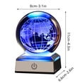 thumbnail image 4 of LSLJS LED Crystal Light Big Size Crystal Ball 7-Colors Solid Crystal Ball Metal Base Lasers Engraving Of Glass With Wooden Base USB Energy Supply Decoration for College Dormitory, Bedroom,Living, 4 of 5