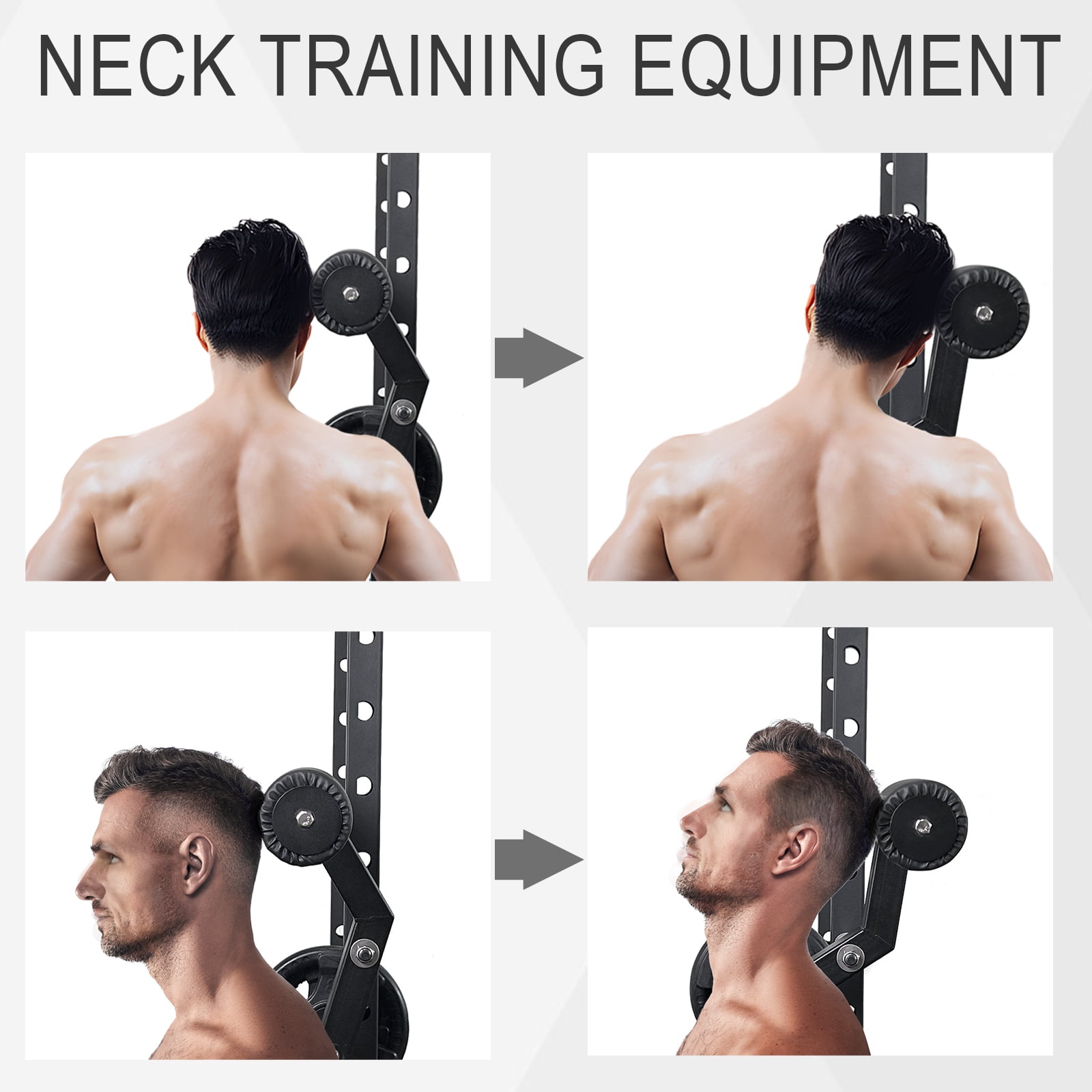 Upgraded Rack Mount Neck Traniner, Neck Machine for Neck Muscles Training, Neck Training Equipment Power Cage Attachment for Home Gym Fitness