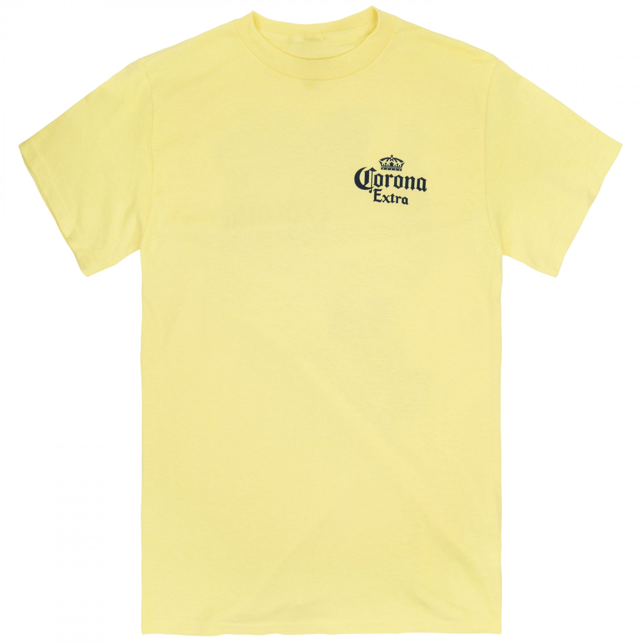 Corona Extra 36794-Large Corona Extra Mens Yellow Beach Scene T