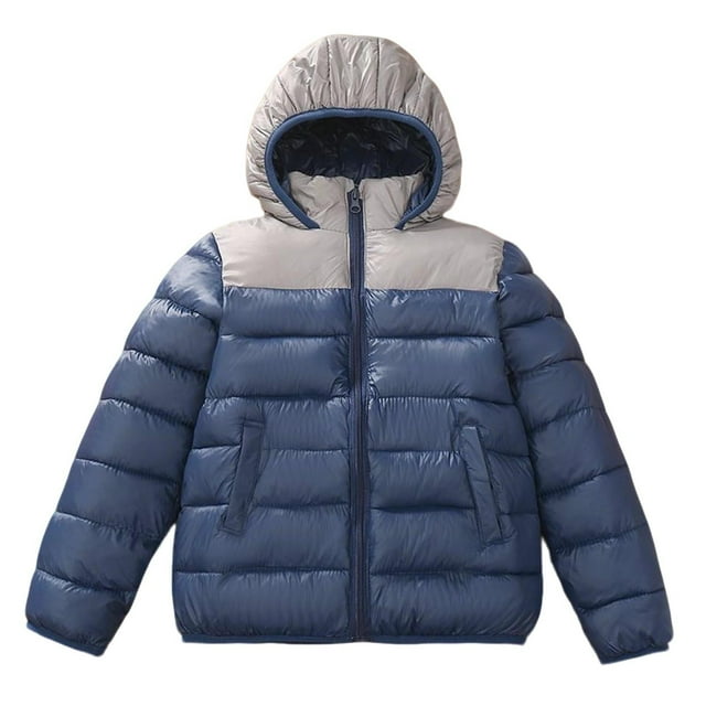 Pisexur Manteau d'Hiver pour Garçons 7-13 Ans Manteau d'Hiver Confortable pour Garçons Manteau Épais à Capuche Veste Décontractée Chaude Manteau d'Hiver pour Garçons