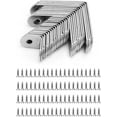 thumbnail image 2 of 28 Uds. Soportes de esquina de 90 grados de acero inoxidable 16x20mm 16x40mm 16x50mm soportes en forma de L para fijar muebles esquí esquí Gafas de esquí, 2 of 4