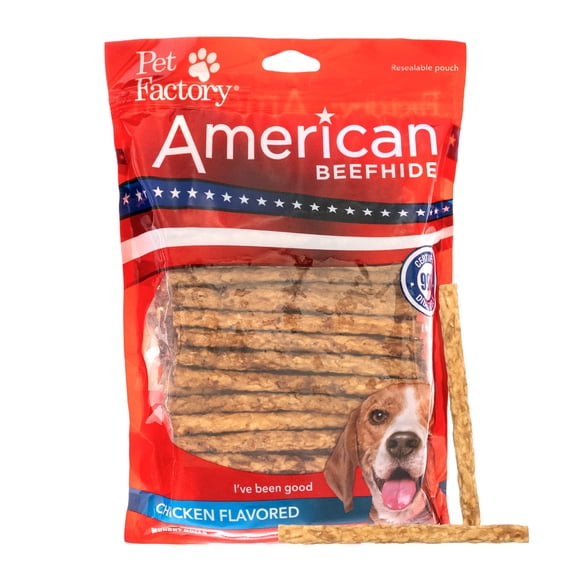 Pet Factory American Beefhide 5" Munch Mini Rolls Dog Chew Treats - Chicken Flavor, 1.5 lbs
