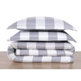 thumbnail image 6 of Truly Soft Everyday Buffalo Plaid 100% Microfiber Polyester  3 Piece King Quilt Set in Gray, All Season, Adult Size, OEKO-TEX Certified, 6 of 9