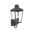 thumbnail image 5 of Crystorama Lighting - Three Light Outdoor Wall Mount - Outdoor Wall Mount -, 5 of 15