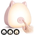 thumbnail image 1 of Luz de noche LED para niños, luz de noche táctil recargable, lámpara de mesa recargable para dormitorio, habitación de bebé y sala de estar (rosa), 1 of 5