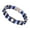 Blue black, variant on Edgy Motorcycle Chain Inspired Wrist Bangle Stainless Steel Bracelet Adjustable Closure Design For Active Men