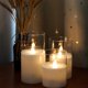 thumbnail image 3 of Velas LED sin llama GenSwin de vidrio transparente con control remoto (juego de 3), 3 of 5