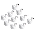 thumbnail image 1 of 10 esculturas de animales Cygnus blanco para la decoración de la del jardín de hadas, 1 of 9