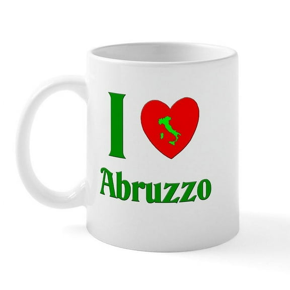 CafePress - I Love Abruzzo Italy Mug - 11 oz Ceramic Mug - Novelty Coffee Tea Cup