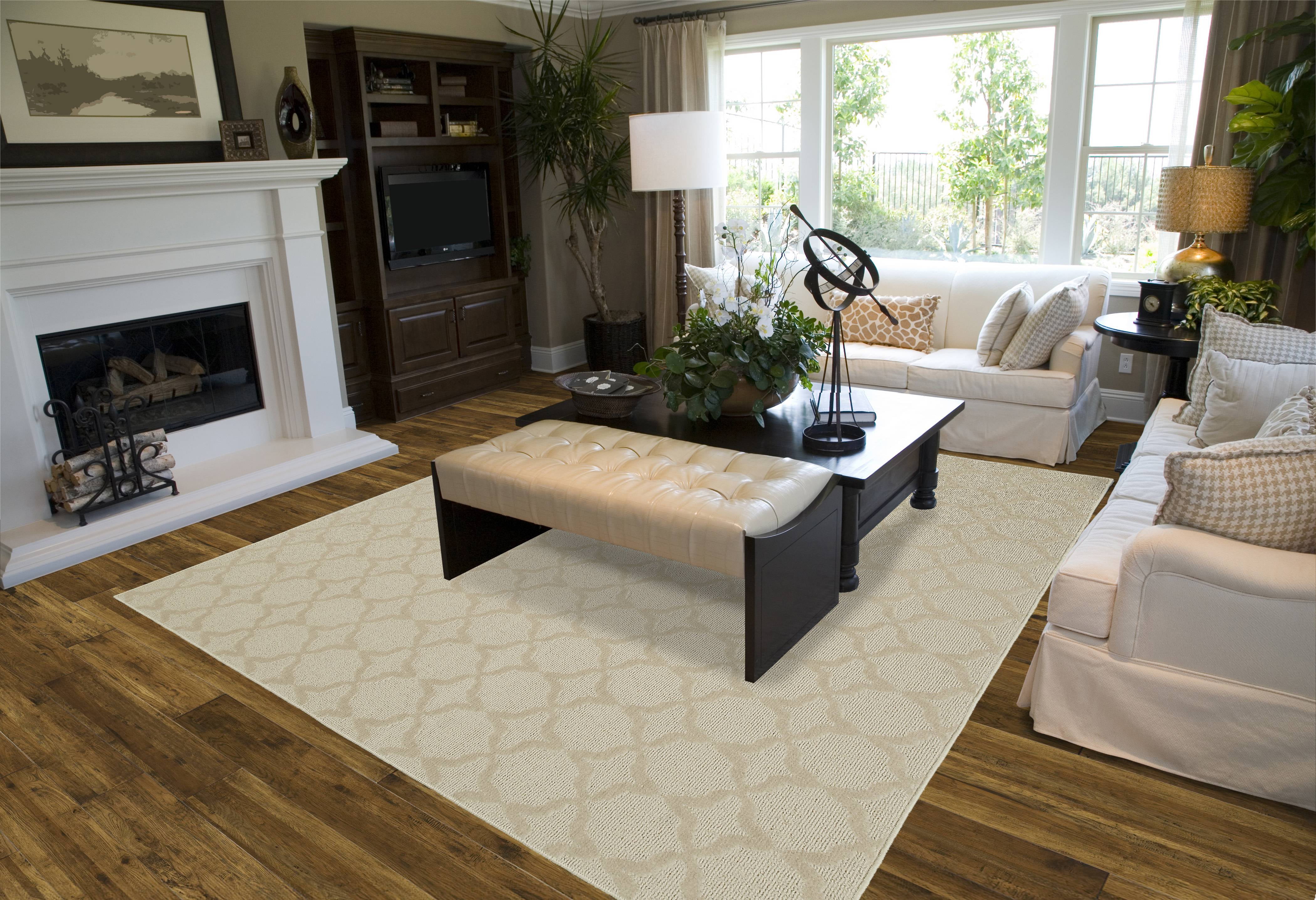 Mainstays Sparta Polypropylene Tan Indoor Area Rug, 7'6" x 9'6"