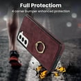 thumbnail image 2 of Nalacover for Samsung Galaxy S21 FE 6.4 inch Wallet Back Case,Luxury PU Leather Soft TPU Anti-Drop Shockproof Two Card Slots with Finger Ring Holder Kickstand Ultra Slim Phone Cover.Winered, 2 of 8