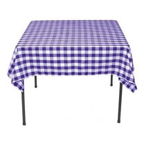 Tablecloth Square Checkered 45 Inch Navy Blue By Exlonjet