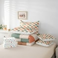 thumbnail image 4 of Erosebridal Check Plaid Bedding Twin Size, Geometric Bed in a Bag Twin size, Farmhouse Gingham Decor, Reversible 7 Pieces, 4 of 5