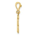 thumbnail image 2 of Auriga Fine Jewelry 14K Yellow Gold Brushed Diamond-cut Number 87 Charm for Women, 2 of 6