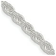 thumbnail image 4 of Diamond2Deal 925 Sterling Silver 4.5mm Solid Rope Chain Necklace for Women 18", 4 of 7