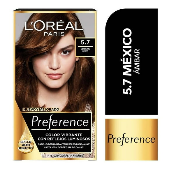 Tinte para cabello L'Oréal Preference 5.7 México ámbar