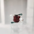 thumbnail image 5 of Natural Garnet Ring, Rough Garnet Gemstone Ring, January Birthstone, CROSS Band, 925 Sterling Silver, Womens Ring, Christmas, Thanksgiving, Handmade, Statement Jewelry, Rough Gemstone Jewelry, 5 of 6