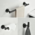 thumbnail image 2 of Tcbosik 3 PCS Bathroom Hardware Set, Matte Black Stainless Steel Bathroom Accessories, Including 11.8" Towel Bar, Toilet Paper Holder, 1 Robe Towel Hook, 2 of 7