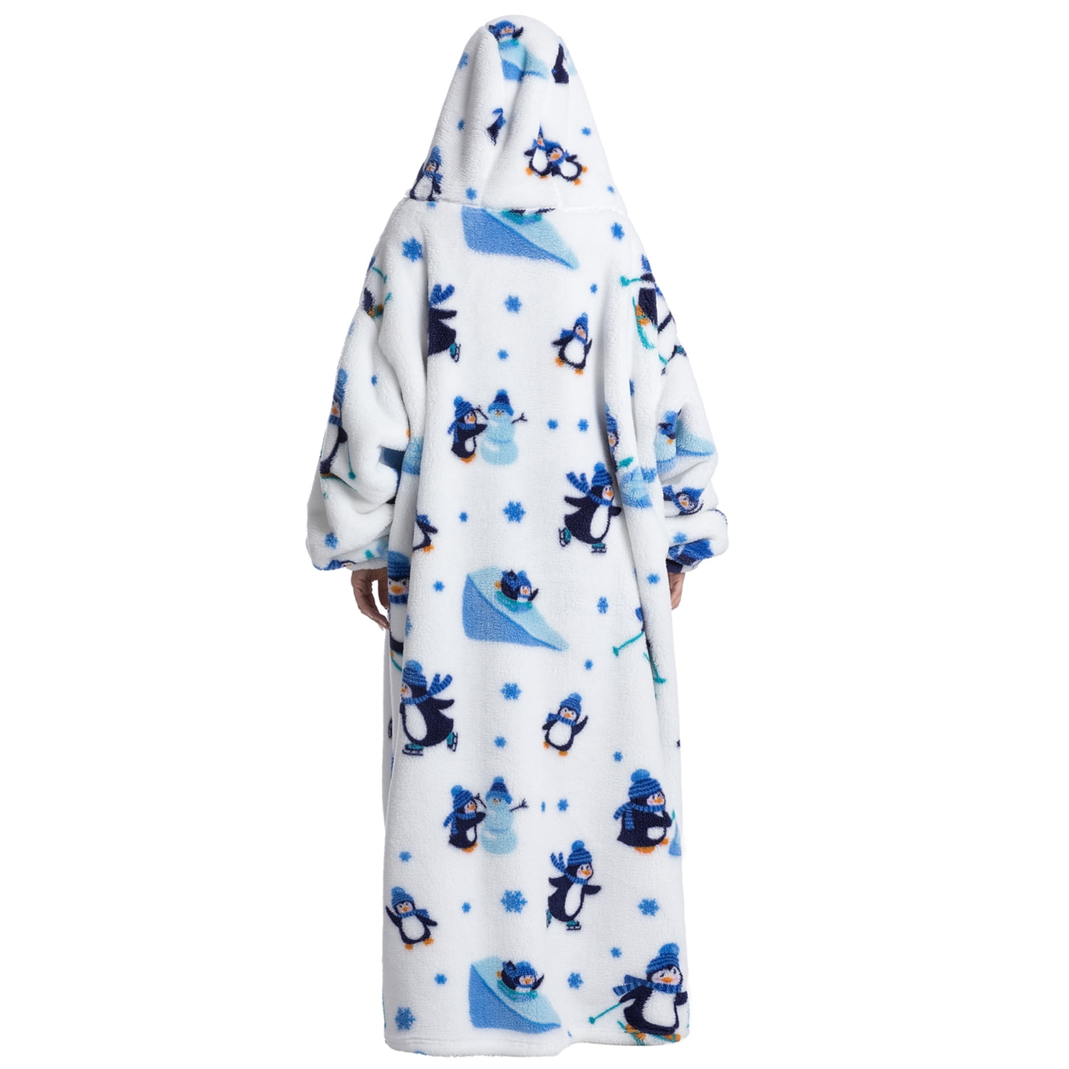 Msrlassn Extra Long Wearable Blanket Hoodie for Women Men Adults Oversized Hooded Blanket Sweatshirt, Super Soft Warm Comfortable Giant Wearable Blanket Hoodie with Big Pocket