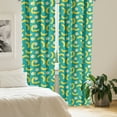 thumbnail image 3 of Ambesonne Banana 4-Panel Curtains, Whole and Sliced Fruit, 56"x63", Seafoam Mustard, 3 of 4