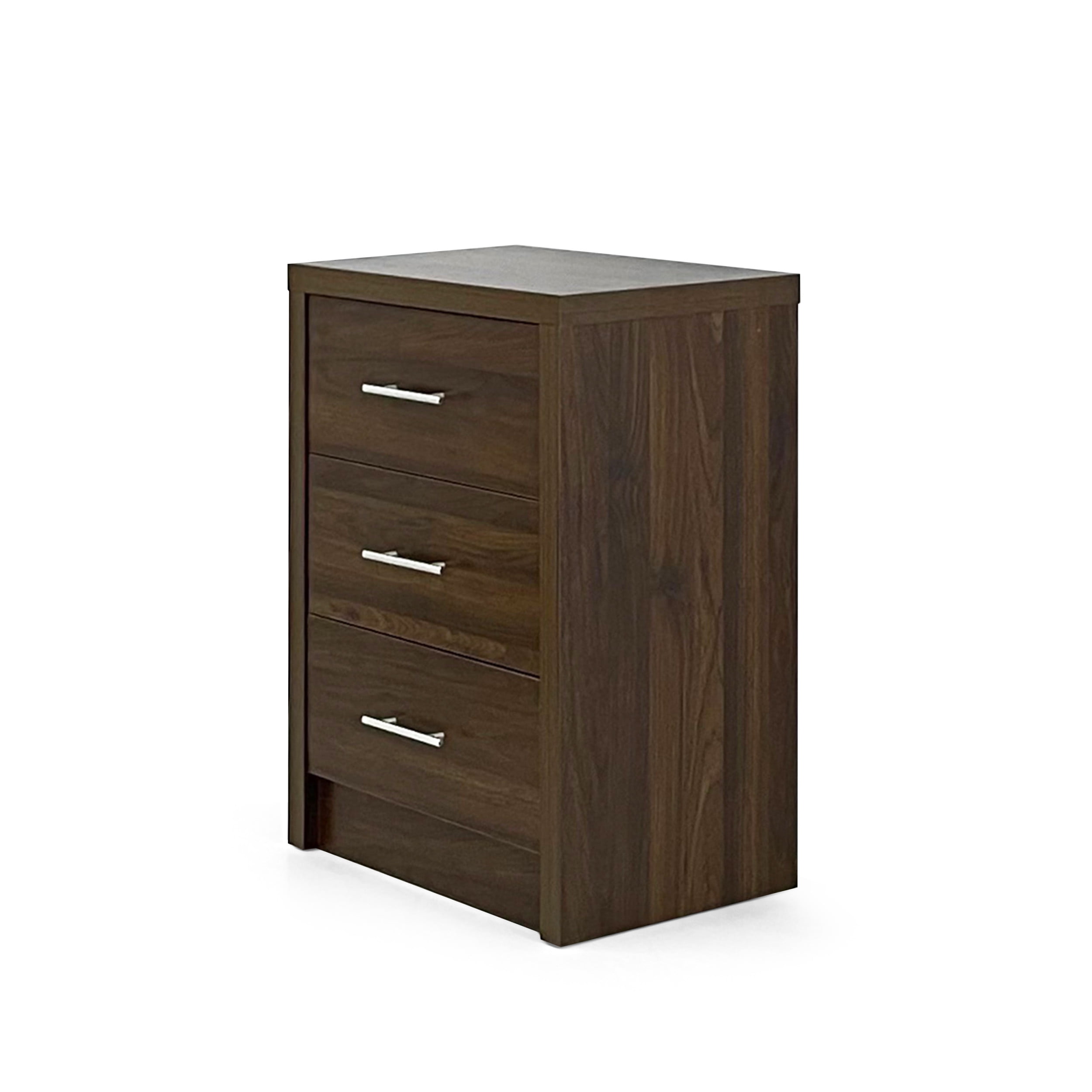 Noble House Alachua Faux Wood 3 Drawer Chest, Walnut
