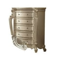thumbnail image 2 of Five Drawer Chest With Cabriole Legs, Antique Pearl & Cherry Oak, 2 of 5