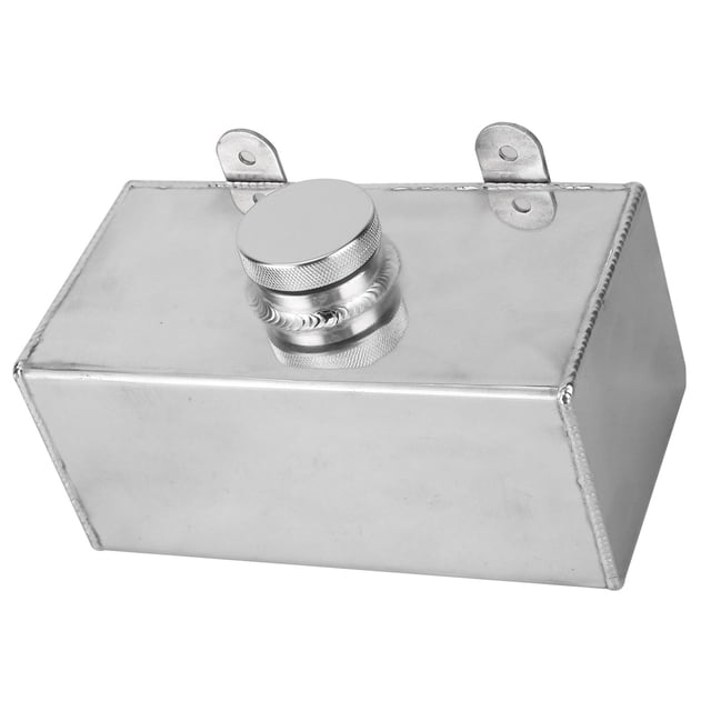Aluminium Windscreen Washer Bottle 2L Polished Intercooler Spray Tank Universal Car Parts
