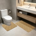 thumbnail image 6 of YiJuHui Bathroom Rugs 2 Piece Set, Ultra Soft Microfiber Bath Mat Absorbent Quick Dry, Non Slip Shower Mat with U Shape Contour, Washable Floor Carpet for Toilet Sink Laundry, 6 of 6