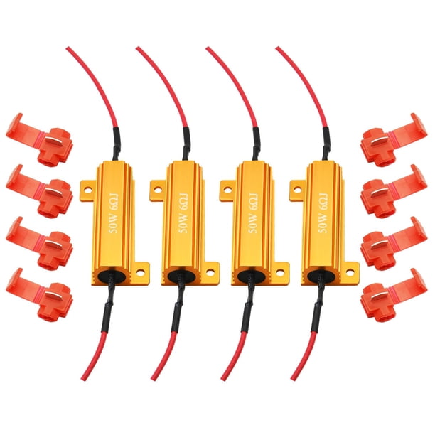 Resistencias de carga AUXLIGHT 50W 6 ohmios, 4 piezas, para corrección de LED