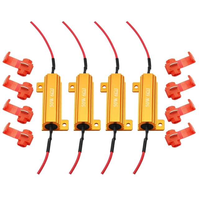 Resistencias de carga AUXLIGHT 50W 6 ohmios, 4 piezas, para corrección de LED