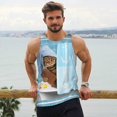 thumbnail image 6 of Salouo Funny Cat Taking a Bath for Men's Tank Tops,Sleeveless Muscle Shirts for Men Quick Dry Workout Tank Top Gym Muscle Tee Fitness Bodybuilding Sleeveless T Shirt-4X-Large, 6 of 7