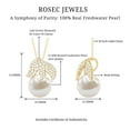 thumbnail image 4 of Rosec Jewels Freshwater Pearl Diamond Necklace for Women - Cocktail Necklace (12 mm - AAA Quality Certified), 18K Yellow Gold, 4 of 8